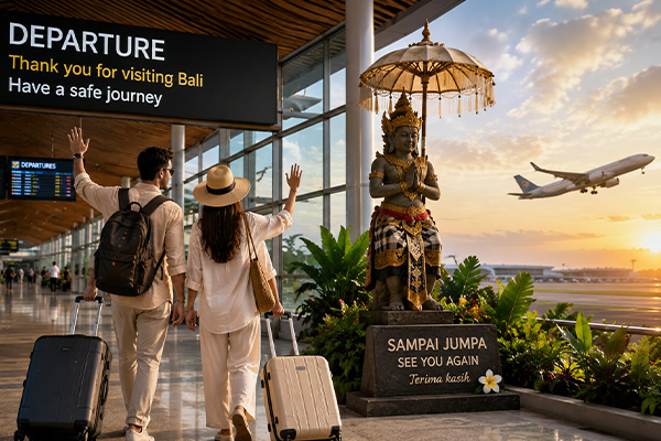 Departure from Bali